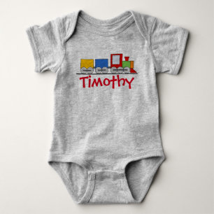 Toy Train Baby Bodysuit