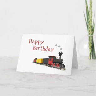 Toy Train Birthday Card