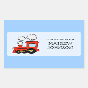 Toy train book label stickers   School supplies