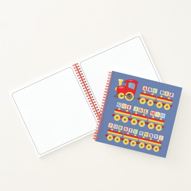 Toy Train Carrying Alphabet Blocks Notebook (Inside)