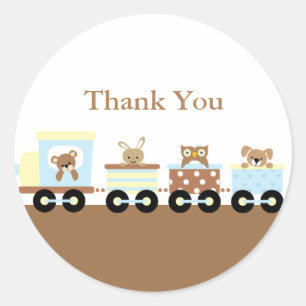 Toy Train Classic Round Sticker