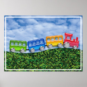 Toy Train in the Countryside Poster