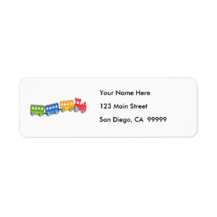 Toy Train Return Address Label