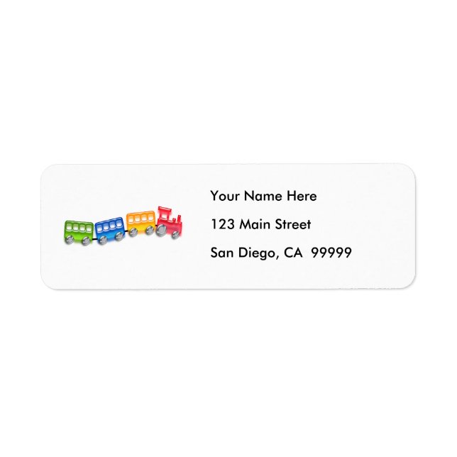 Toy Train Return Address Label (Front)