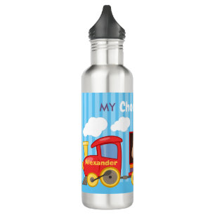 Toy Train Toddler Boys Birthday Blue 710 Ml Water Bottle