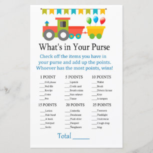 Toy train What's in your purse game