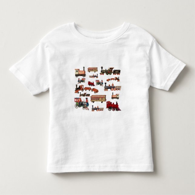 Toy Trains Colourful Trains Pattern Toddler T-Shirt (Front)