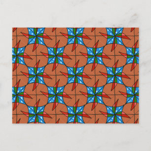 "Toy Windmill" Tiled Image Abstract Postcard
