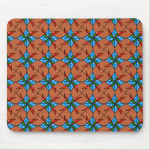 "Toy Windmills" Tiled Abstract Design Mousepad