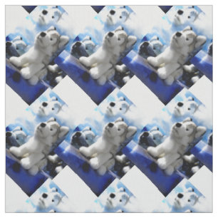 Toy wolves fabric