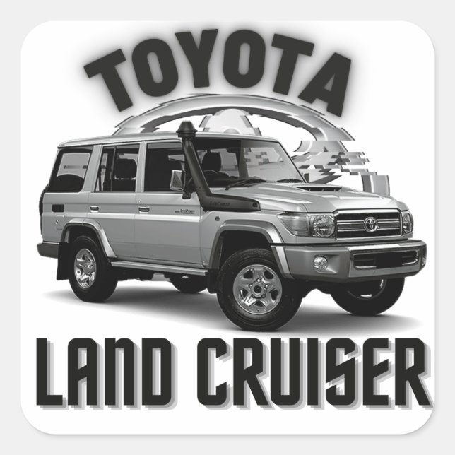 Toyota Land Cruiser VDJ76 Off-Road Car  Square Sticker (Front)
