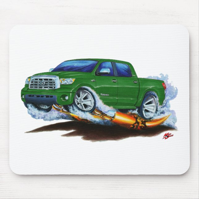 Toyota Tundra Crewmax Green Truck Mouse Pad (Front)