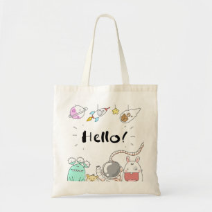 Toys Astronaut Rocket Planet Galaxy Alien Monster. Tote Bag