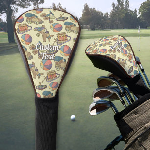Toys Icons Background Golf Head Cover
