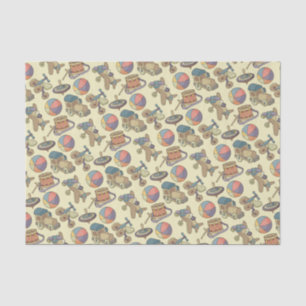 Toys Icons Background Tissue Paper