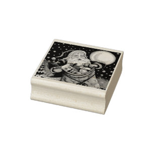 TOYS ON THE ROOF TOP, SANTA RUBBER STAMP