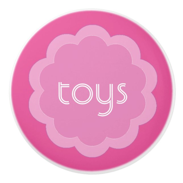 Toys organisation pink flower knob (Front)