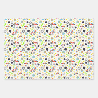 Toys, Stars and Stripes  Wrapping Paper Sheet