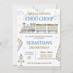 Toys Train Kids Birthday Invitation