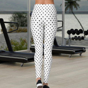 Toz Designs Polka Dots In Classy Black And White Leggings