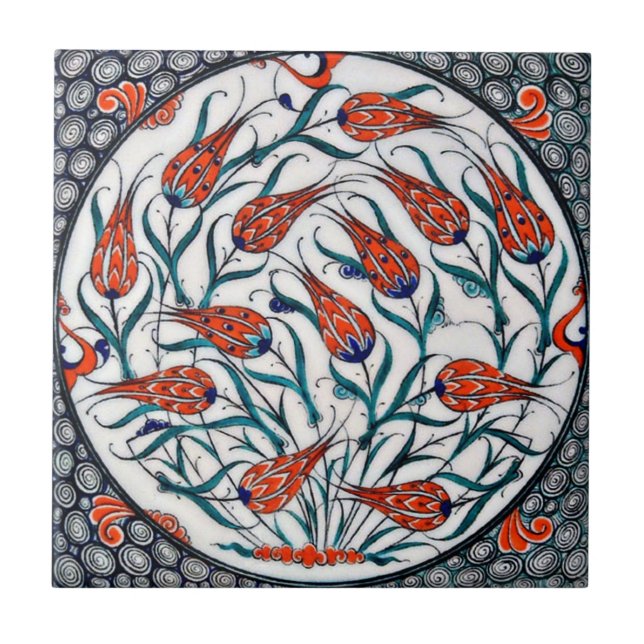 TR011 Turkish Reproduction Ceramic Tile (Front)