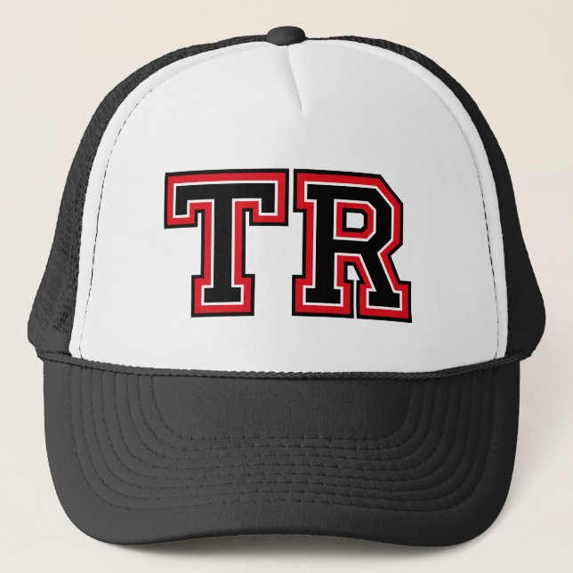 'TR' Monogram Trucker Hat (Front)