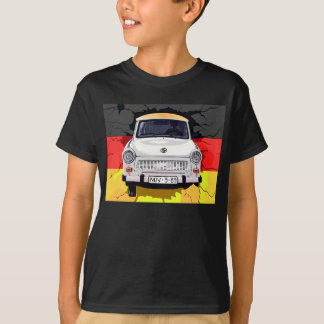 Trabant Car and German Flag, Berlin Wall T-Shirt