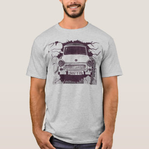 Trabant Car , Black & White, Berlin Wall (1) T-Shirt