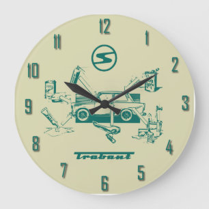Trabant vintage large clock
