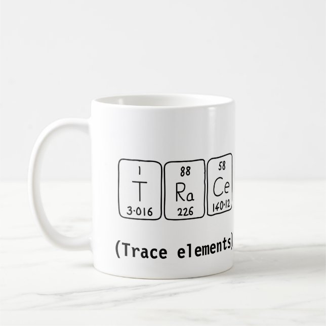 Trace periodic table word mug (Left)
