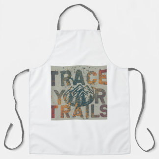 Trace Your Trails All-Over Print Apron Design