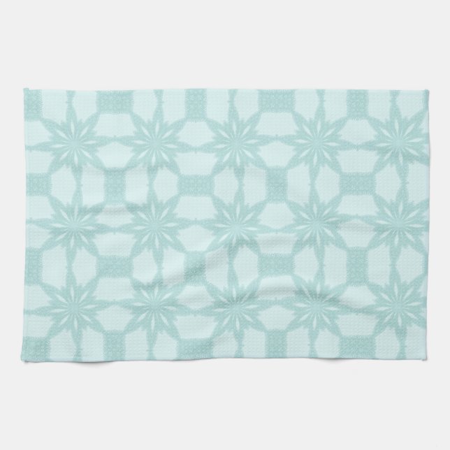 Tracery of Snow Flakes Tea Towel (Horizontal)