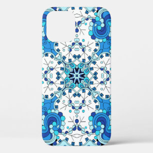 Tracery seamless calming pattern. Mehendi design. iPhone 12 Case