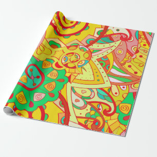 Tracery seamless pattern. Mehndi design. Ethnic co Wrapping Paper