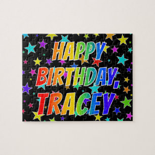 "TRACEY" First Name, Fun "HAPPY BIRTHDAY" Jigsaw Puzzle