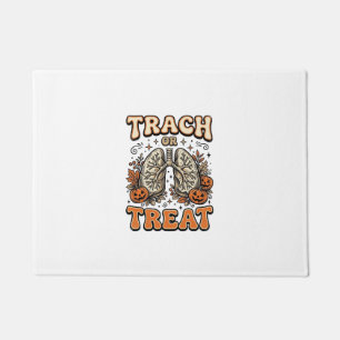 Tracheostomy Halloween Nurse Trick Or Treat Design Doormat