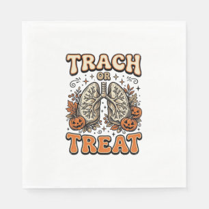 Tracheostomy Halloween Nurse Trick Or Treat Design Napkin