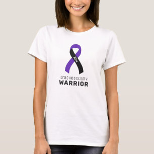 Tracheostomy Warrior Ribbon White T-Shirt