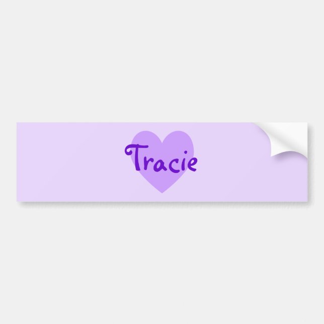 Tracie in Purple Bumper Sticker (Front)
