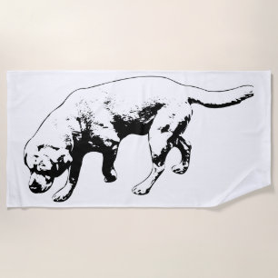 Tracing the Shore Beach Towel
