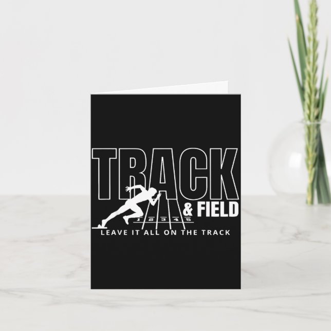 Track &amp; field let the games begin field trip card (Front)