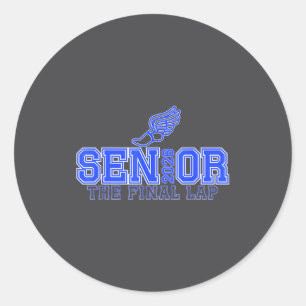Track &amp; Field Senior 2026 Graduation Year - Th Classic Round Sticker