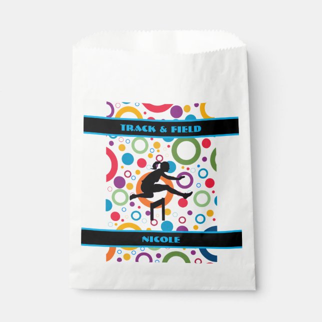 Track and Field Abstract Favour Bag (Front)