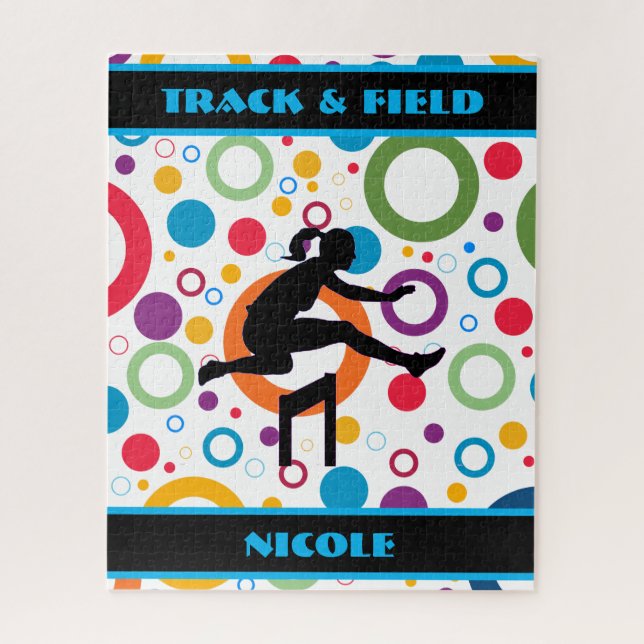 Track and Field Abstract Jigsaw Puzzle (Vertical)