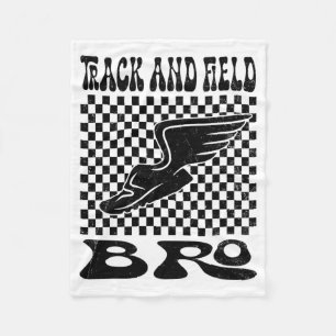 Track And Field Bro Mothers Day  Fleece Blanket