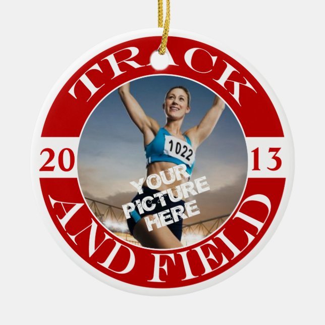 Track and Field Customisable Ornament (Front)