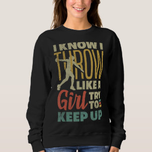 Track And Field Discus Throw Female Thrower Sweatshirt