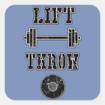 Track and Field Discus Throw Stickers Gift