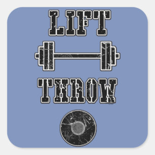 Track and Field Discus Throw Stickers Gift