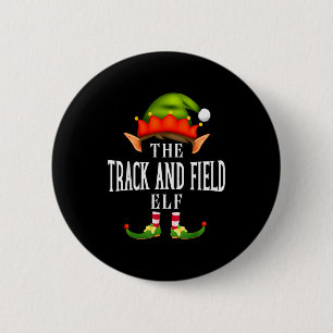Track And Field Elf Group Funny Christmas Pajama P 6 Cm Round Badge